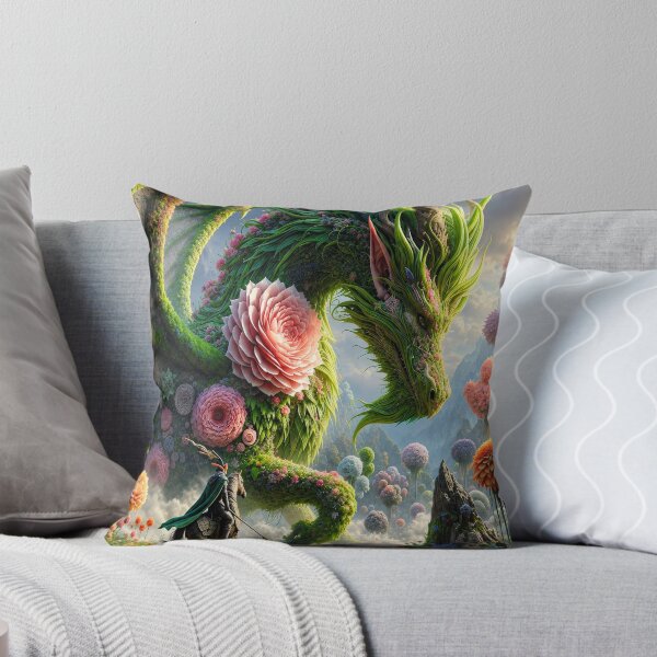 Item preview, Enchanted Botanical Dragon – Magical Nature Fantasy Garden designed and sold by DrakariArt.