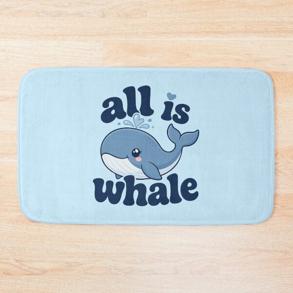 Item preview, All Is Whale Cute Ocean Pun designed and sold by pixiedustpaint.
