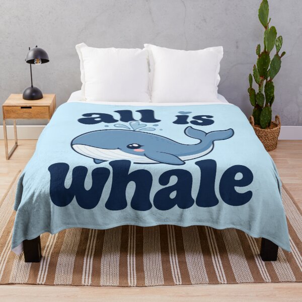 Item preview, All Is Whale Cute Ocean Pun designed and sold by pixiedustpaint.