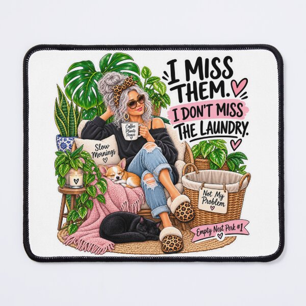 Item preview, I Miss Them I Don’t Miss the Laundry – Funny Empty Nester Mom designed and sold by CottageGardenCo.