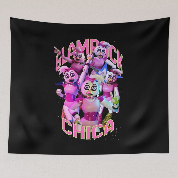 Item preview, Glamrock chica with green text and yellow sparkles designed and sold by Jara  Palis.