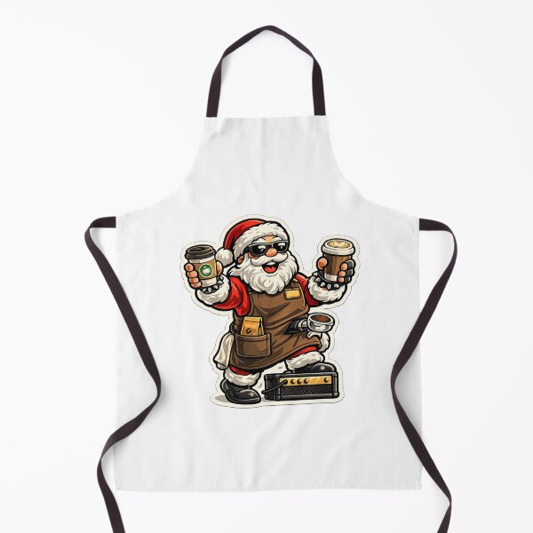 Item preview, Christmas Barista Santa designed and sold by DailyQuestPrint.