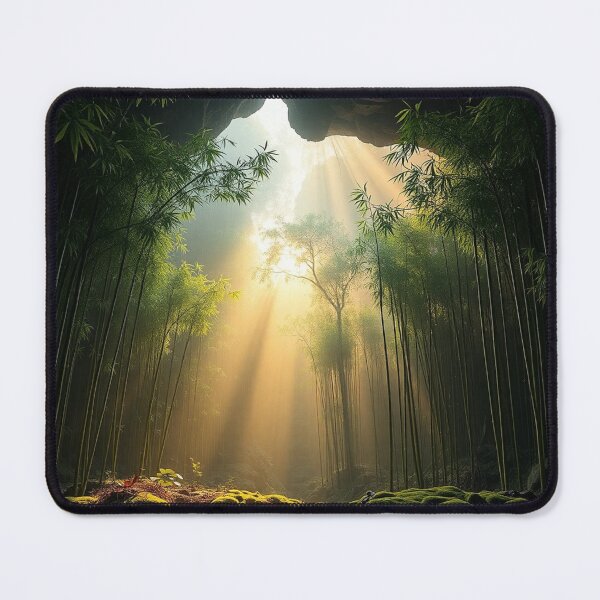 Item preview, Bamboo Forest Sunbeams Light Art designed and sold by IntelliMindDesigns.
