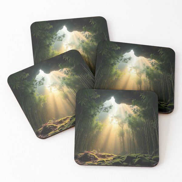 Item preview, Bamboo Forest Sunbeams Light Art designed and sold by IntelliMindDesigns.