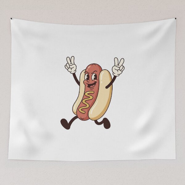 Item preview, Playful Hot Dog Jumping With Excitement designed and sold by HoopeStylee.