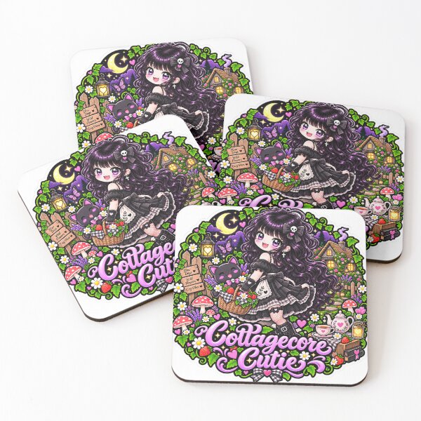 Item preview, Cottagecore Cutie Goth Girl Sticker designed and sold by AnnekeJordaan.