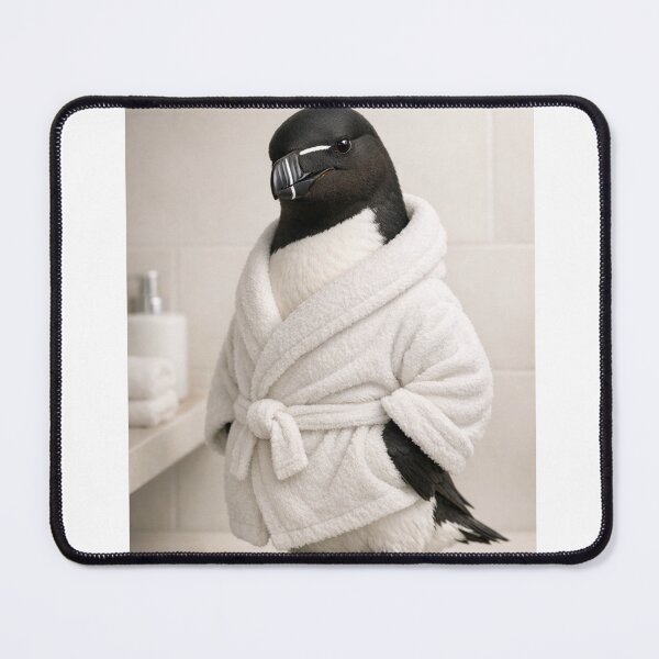 Item preview, Cozy Bathrobe Razorbill Auk designed and sold by Sillytoe.