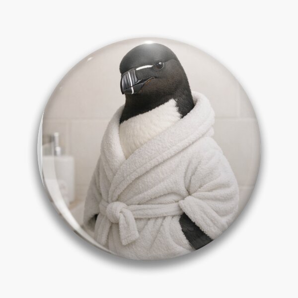Item preview, Cozy Bathrobe Razorbill Auk designed and sold by Sillytoe.
