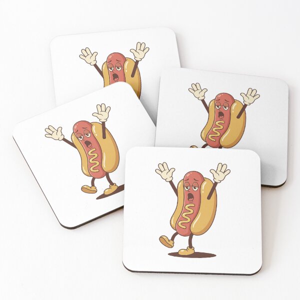 Item preview, Sleepy Hot Dog Stretching And Yawning designed and sold by HoopeStylee.