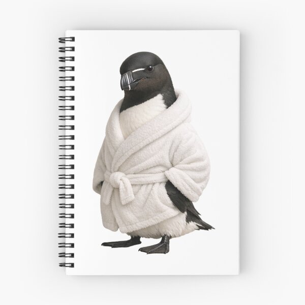 Item preview, Relaxing Bathrobe Razorbill Auk designed and sold by Sillytoe.