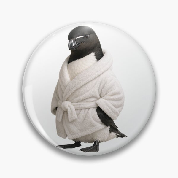 Item preview, Relaxing Bathrobe Razorbill Auk designed and sold by Sillytoe.