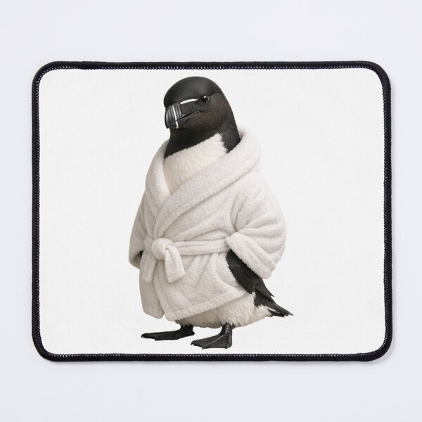Item preview, Relaxing Bathrobe Razorbill Auk designed and sold by Sillytoe.