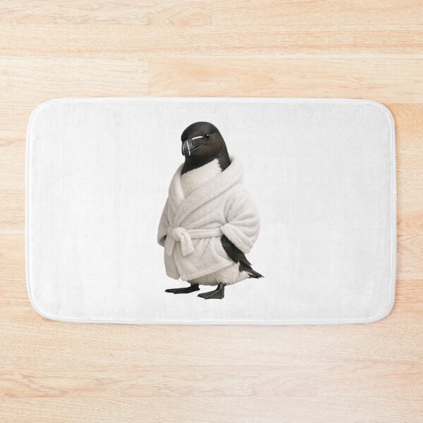 Item preview, Relaxing Bathrobe Razorbill Auk designed and sold by Sillytoe.