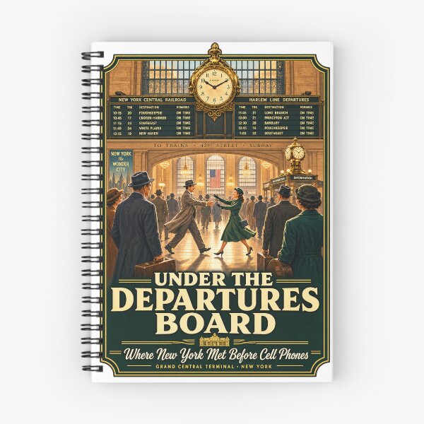Item preview, Under the Departures Board – Grand Central Before Cell Phones designed and sold by Past in Threads.