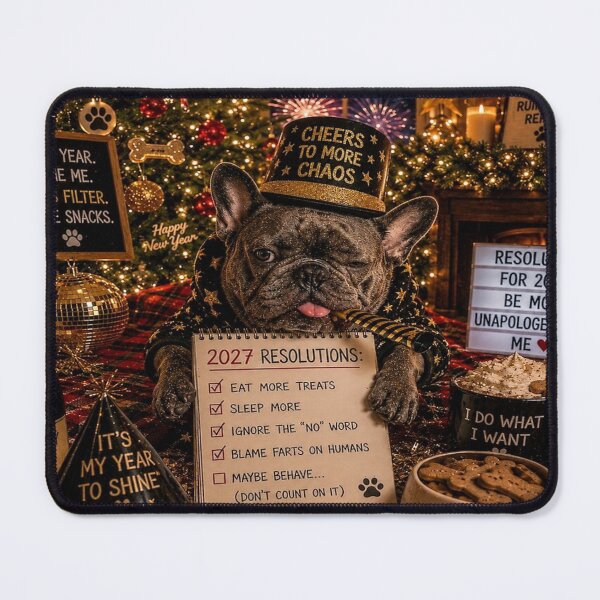 Item preview, 2027 New Year French Bulldog - Resolution Checklist designed and sold by FrenchiesMoneyEaters.