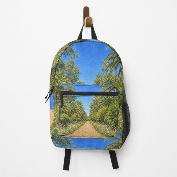 Item preview, Flowering Palm Garden Path – Tropical Botanical Illustration designed and sold by wiwiart.