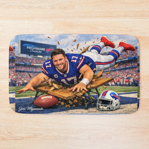 Item preview, Buffalo Bills Highmark Stadium Table Smash – Josh Allen Game Day Energy designed and sold by The Art Queen Of Michigan .