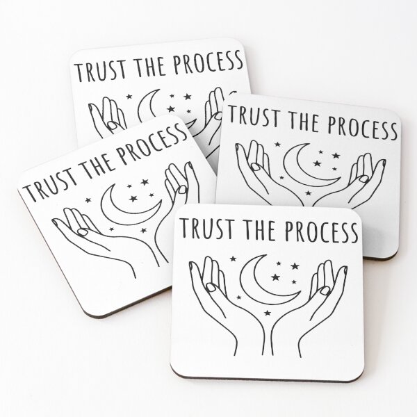 Item preview, Trust The Process Moon And Hands Line Art designed and sold by ilyasartist.