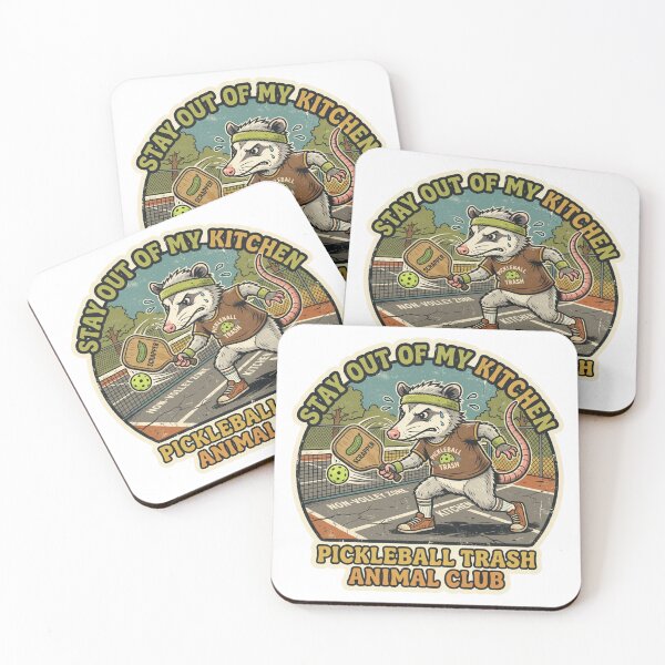 Item preview, Funny Opossum Pickleball Player - Stay Out Of My Kitchen Retro Sports Meme designed and sold by Terbotv.