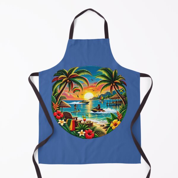 Item preview, Tropical Jamaica Sunset Beach Sunset - Rasta Paradise Vibes designed and sold by digitalbob60.