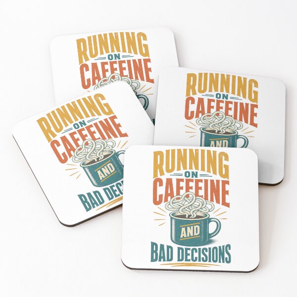 Item preview, Running on Caffeine and Bad Decisions T-Shirt — Light Version designed and sold by TheOddPrints.