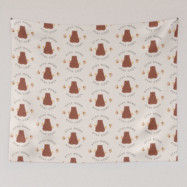Item preview, Cute Bear Stay Home Stay Cozy designed and sold by douillet-design.