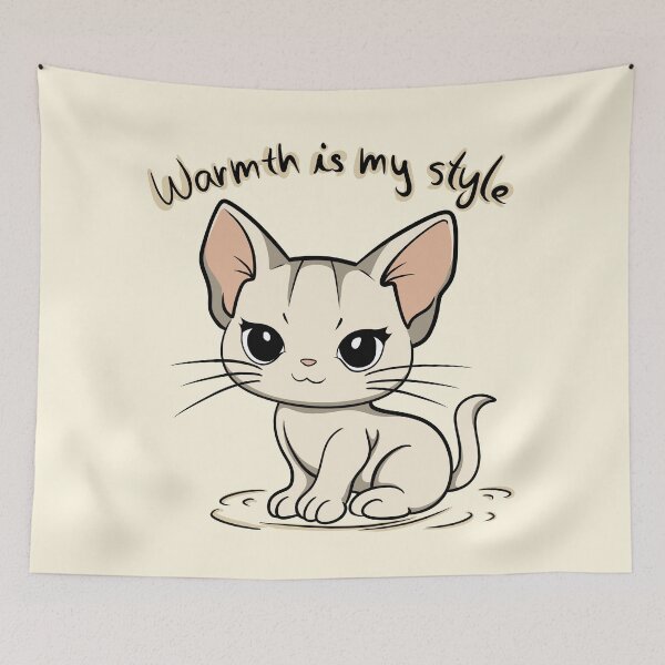 Item preview, Warmth Is My Style Cat designed and sold by Phyllya Design.