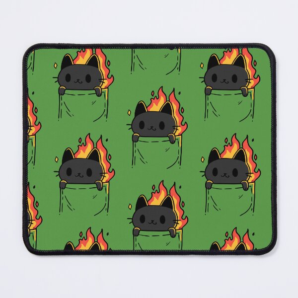 Item preview, Cute Flaming Pocket Black Cat Kawaii Chaos | Funny Void Cat Art designed and sold by kuwagatamushi.