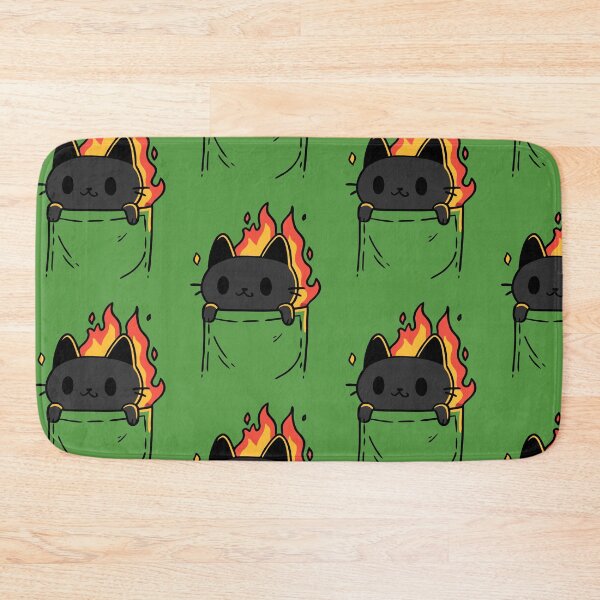 Item preview, Cute Flaming Pocket Black Cat Kawaii Chaos | Funny Void Cat Art designed and sold by kuwagatamushi.