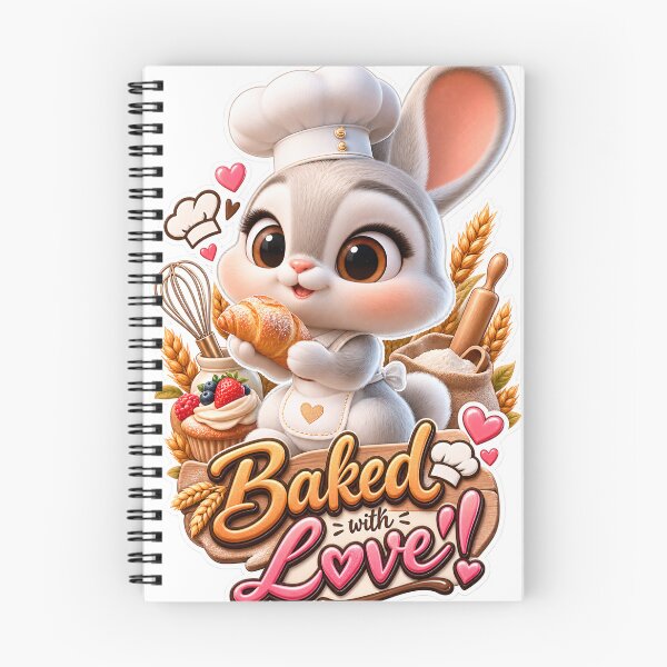 Item preview, Baked with Love Cute Bunny Baker Design designed and sold by gerito1991bs.