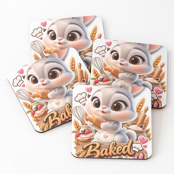 Item preview, Baked with Love Cute Bunny Baker Design designed and sold by gerito1991bs.
