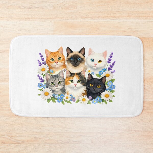 Item preview, Watercolor Cats and Flowers  designed and sold by silviaol.
