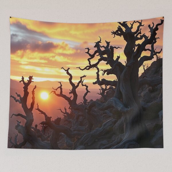 Item preview, Twisted Tree Colorful Sunset Art designed and sold by IntelliMindDesigns.