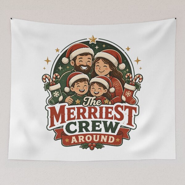 Item preview, The Merriest Crew Around Christmas Family Holiday Gift designed and sold by KristenosNehk.