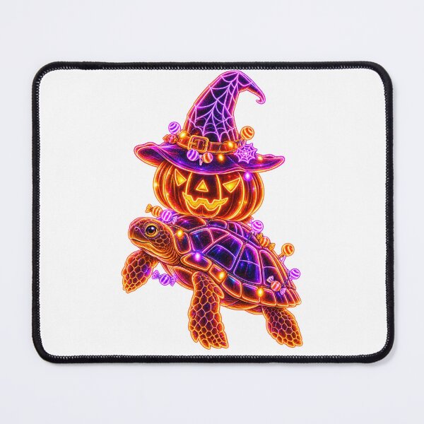 Item preview, Neon Halloween Sea Turtle with Witch Pumpkin  designed and sold by LC&LCPlatform.