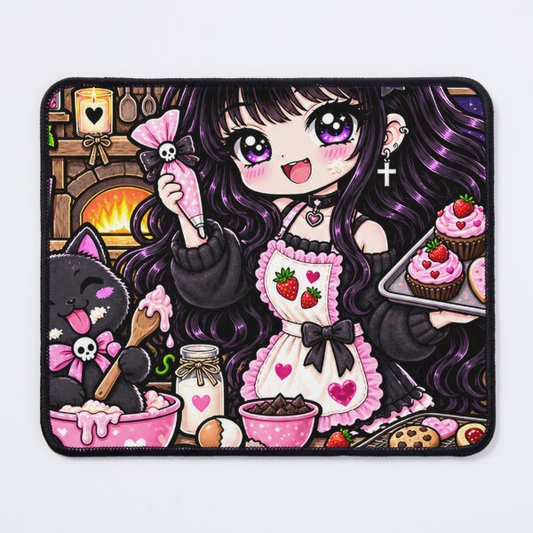 Item preview, Baked With Love Goth Girl Sticker designed and sold by AnnekeJordaan.