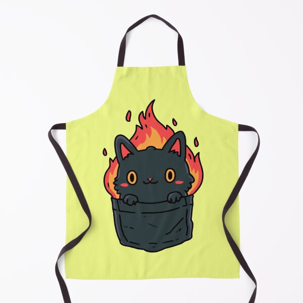 Item preview, Cute Flaming Pocket Black Cat Chibi Void | Fiery Pocket Kitten Art designed and sold by kuwagatamushi.