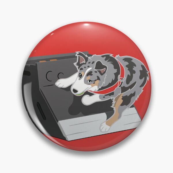 Item preview, Australian Shepherd Flyball Illustration designed and sold by Bluek9sDesign.