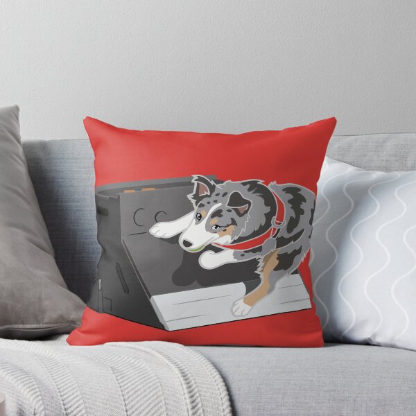 Item preview, Australian Shepherd Flyball Illustration designed and sold by Bluek9sDesign.