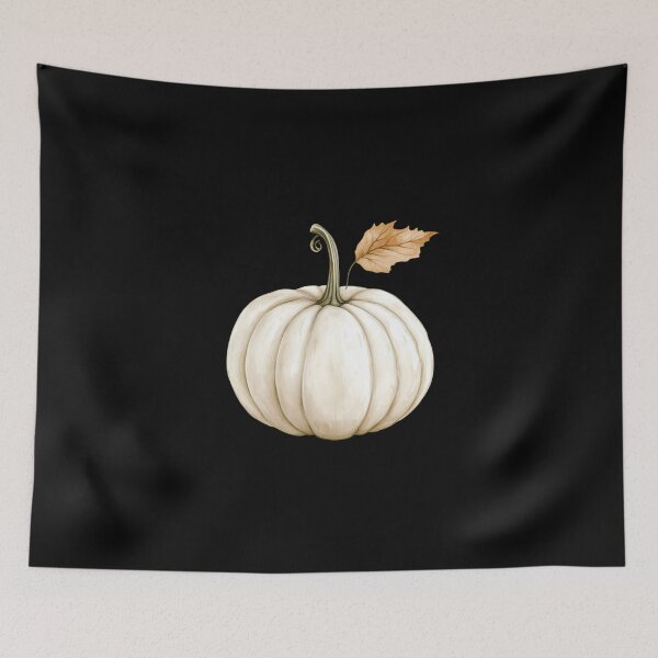 Item preview, White Pumpkin with Leaf designed and sold by foundthenat.