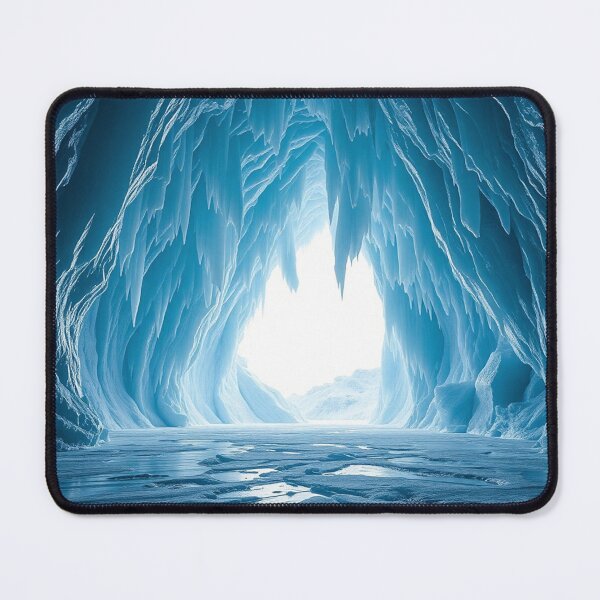 Item preview, Blue Ice Cave Light Tunnel Art designed and sold by IntelliMindDesigns.
