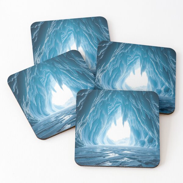 Item preview, Blue Ice Cave Light Tunnel Art designed and sold by IntelliMindDesigns.