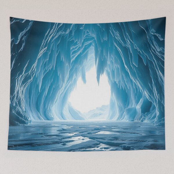 Item preview, Blue Ice Cave Light Tunnel Art designed and sold by IntelliMindDesigns.
