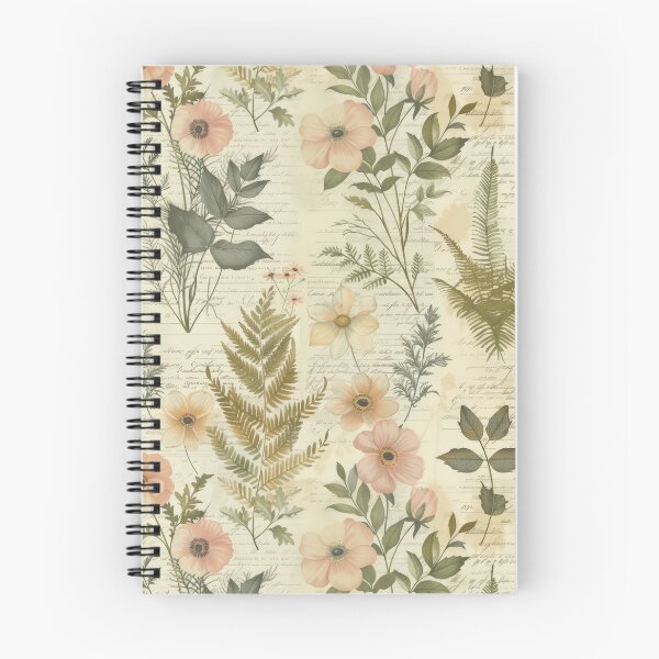 Item preview, Vintage Botanical Herbarium – Elegant Anemone & Fern Leaf Handwritten Script designed and sold by Whimsical Wayfarer.