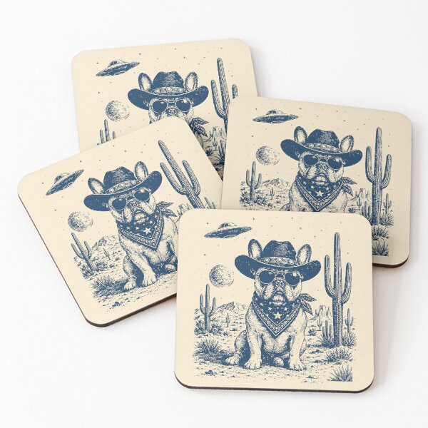 Item preview, Cowboy French Bulldog UFO Retro Western Frenchie    designed and sold by Y-Vibes.