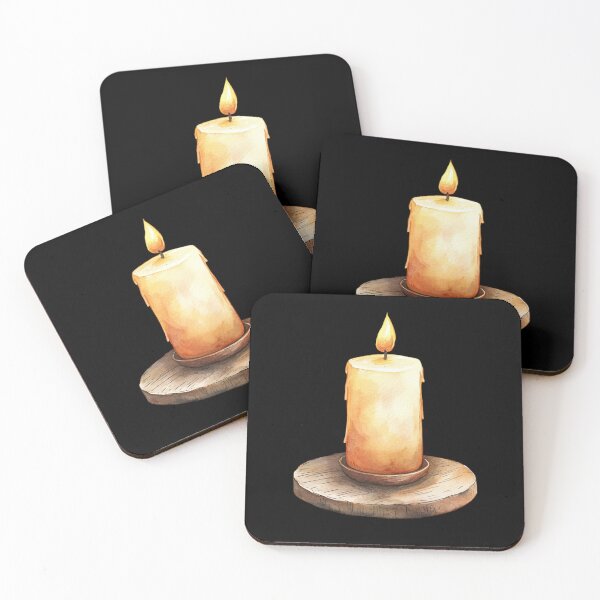 Item preview, Glowing Candle on Wooden Stand designed and sold by foundthenat.