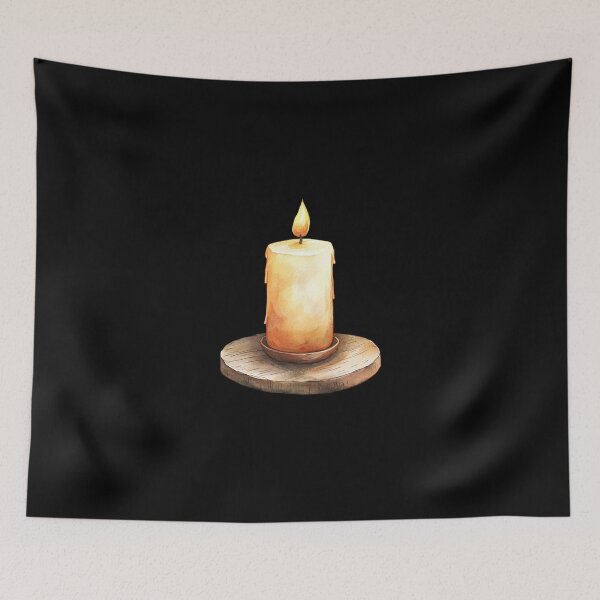 Item preview, Glowing Candle on Wooden Stand designed and sold by foundthenat.