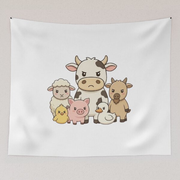 Item preview, Cute Farm Animals – Rustic Country Farm Art designed and sold by Designflex90.