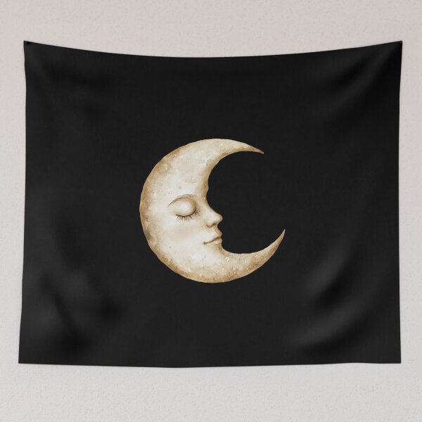Item preview, Serene Moon with Face designed and sold by foundthenat.