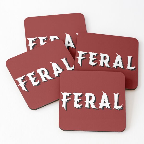 Item preview, Feral Spooky Gothic Bat Typography designed and sold by ACozyChaos.